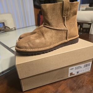 UGG Unlined Chestnut Suede Ankle Boots
